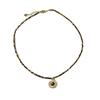 Natural Tiger Eye Stone Handmade Necklace High-end Sweater Chain Beaded Pendant  Collarbone Chain
