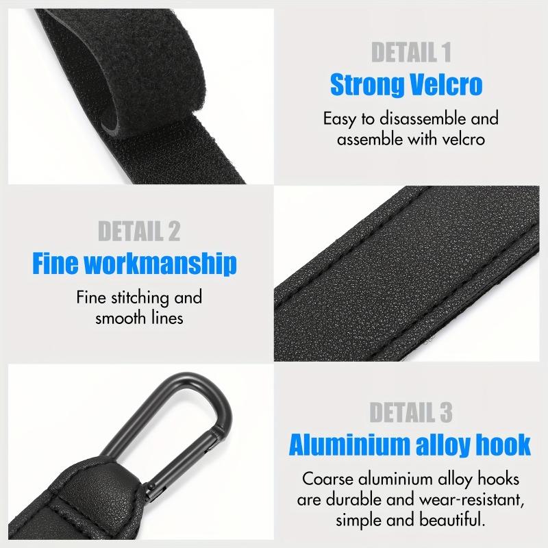 1/2 stk Barnevognkroker for Vesker PU Lær Universell Klatrespenne Vognorganisator Bleieveskehenger Barnevognstilbehør