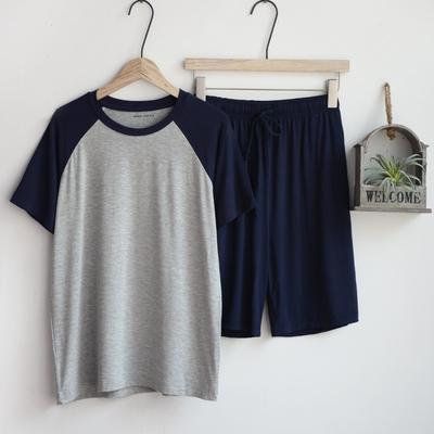 Modal Summer Pajamas for Men Thin Section Loose Short Sleeve Shorts Can Be Worn Outside Sports Home Service Suit  Men Sleepwear