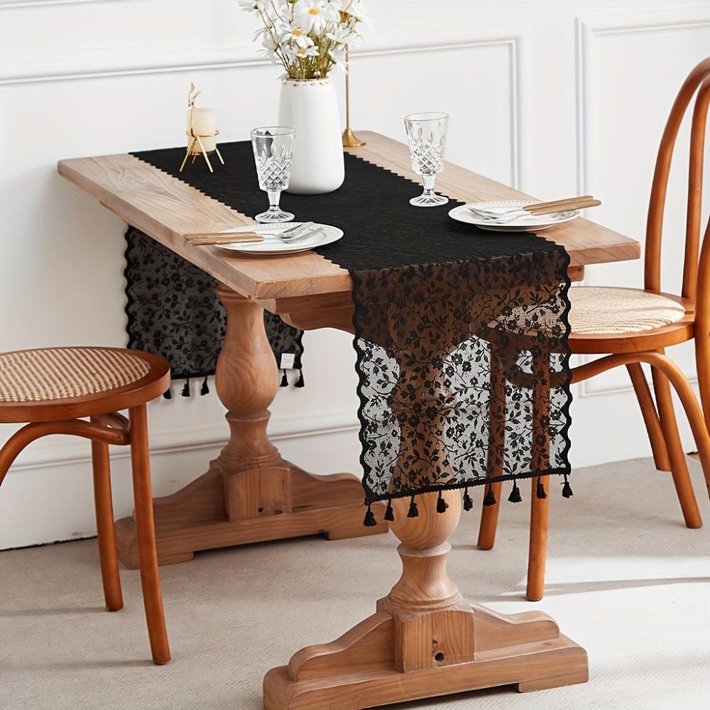 Rechteckiger französischer Spitzen-Tischläufer Nordische Tischfahne Haushalts-Hochzeits-Esstische Abdeckung Party