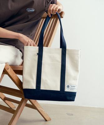 Mindbridge [Uns][Laptop Storage Capable] Ivory Contrast Canvas Tote Bag