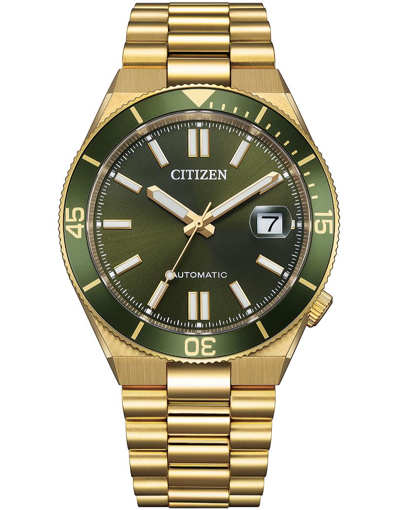 Мужские автоматические часы CITIZEN TSUYOSA 40 мм NJ0232-53X зелёный