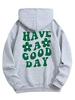 Casual Sports Sweater Fleece Hooded Sports Sweater Women's Large Size Autumn and Winter Models
