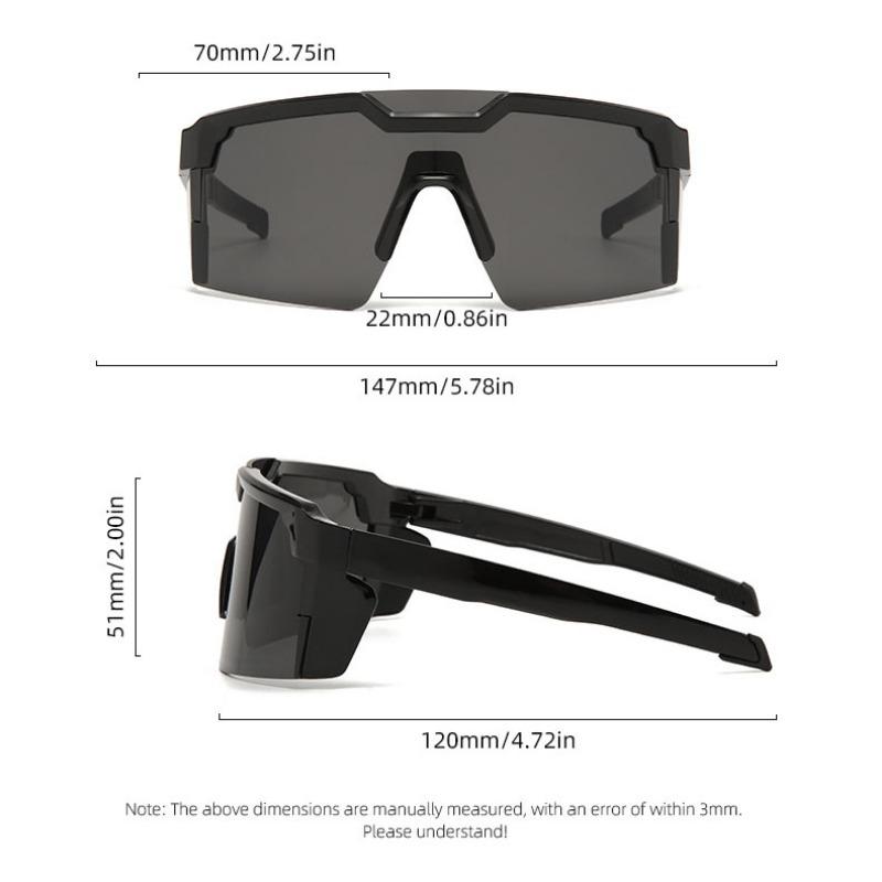 Новые цельные квадратные очень большие спортивные мужские солнцезащитные очки — фото 10