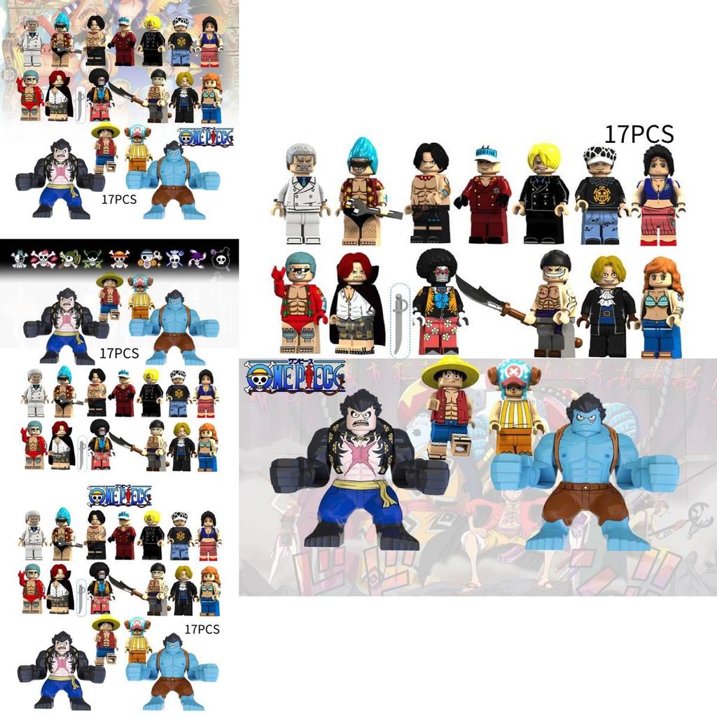 One Piece Pirate King Collectible Toy Set Shanks Whitebeard Ace Sabo Nightmare Luffy And Monkey D. Luffy Building Blocks