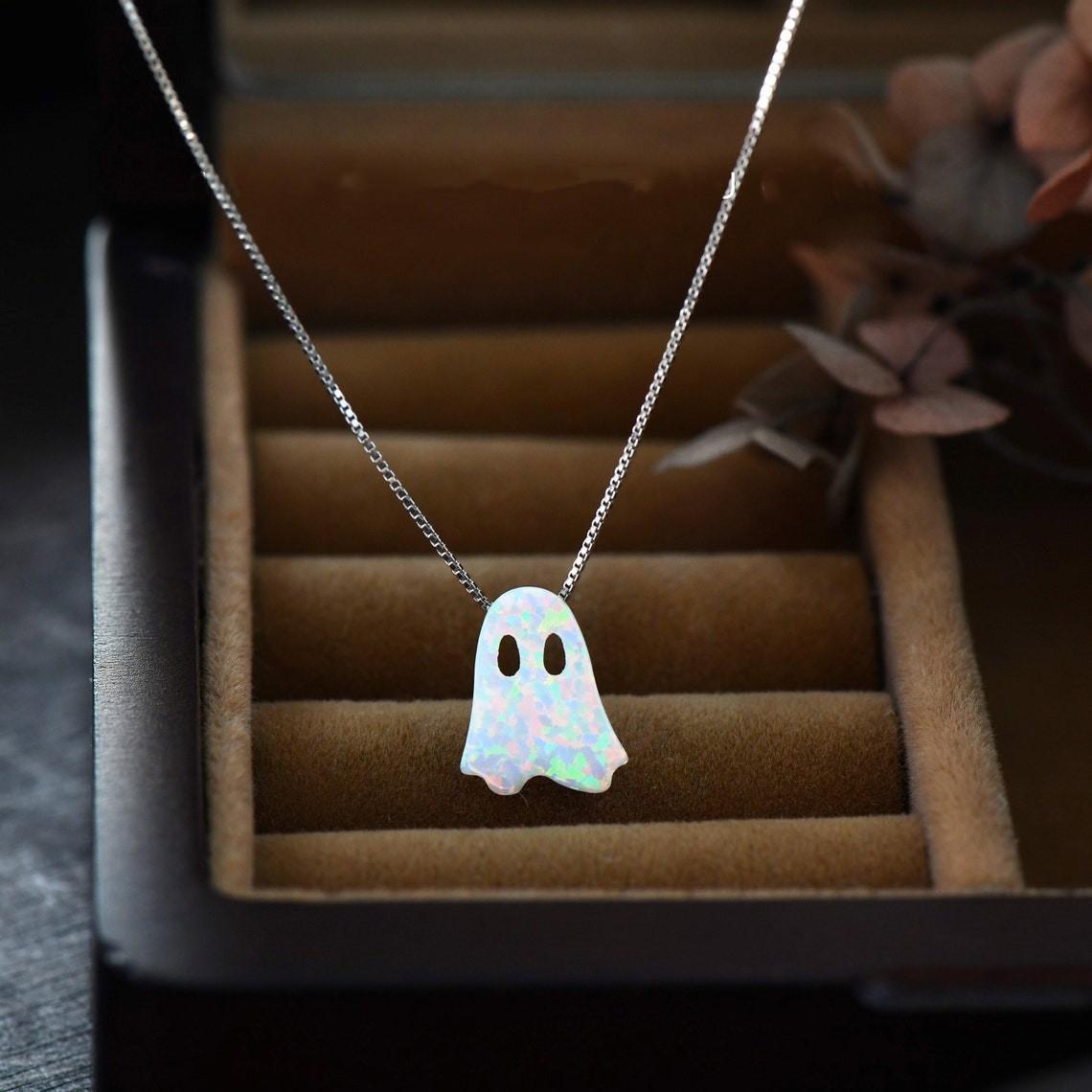 Classic Ghost Resin Pendant Necklace Cute Cartoon Jewelry Diablo Jewelry