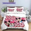 Retro Checkerboard Mickey & Minnie Couple Pattern Bedding Set – A Warm and Cozy Choice for Decorating A Child's Bedroom.