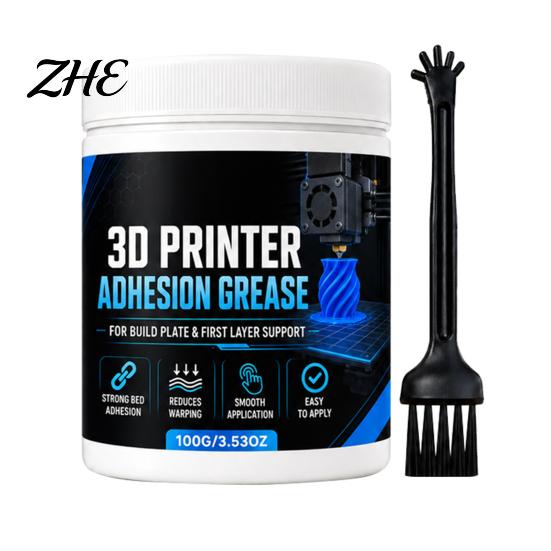 3D Printer Bed Adhesive Adhesion Paste, Anti-Warping Excellent Print Coating Grease, Reliable Filament Bonding On Printing Surfaces Thermal