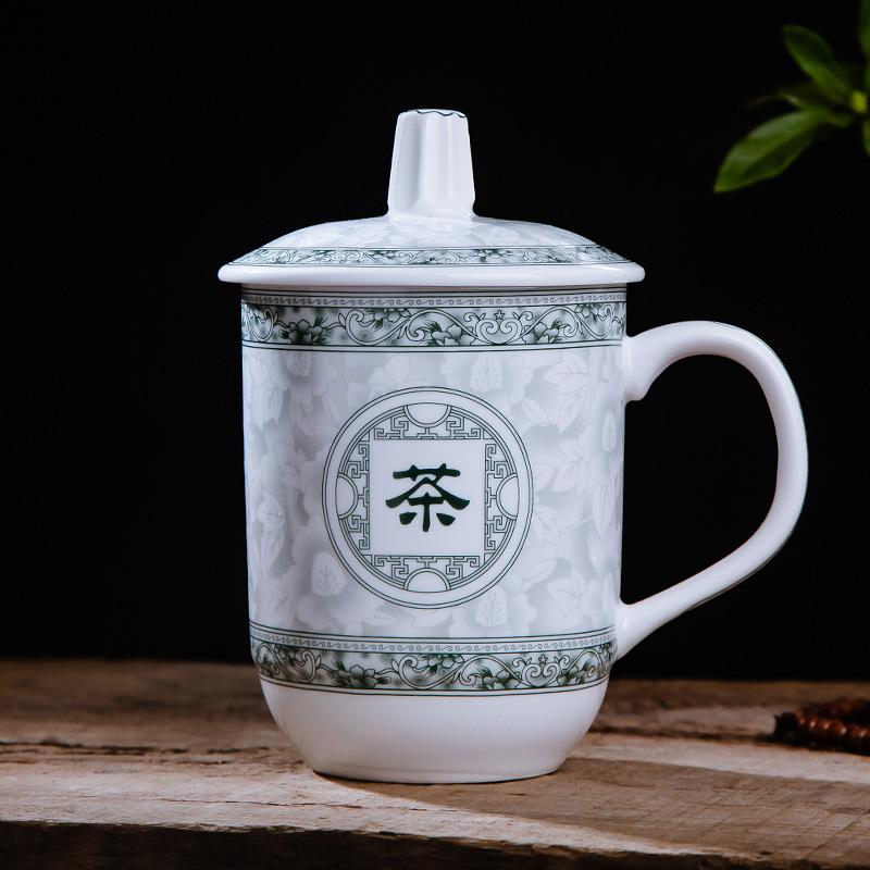 Chinese Style Ceramic Cup,Personality Retro Milk Juice Lemon Mug Coffee Tea Cup Home Office Drinkware Unique Gift