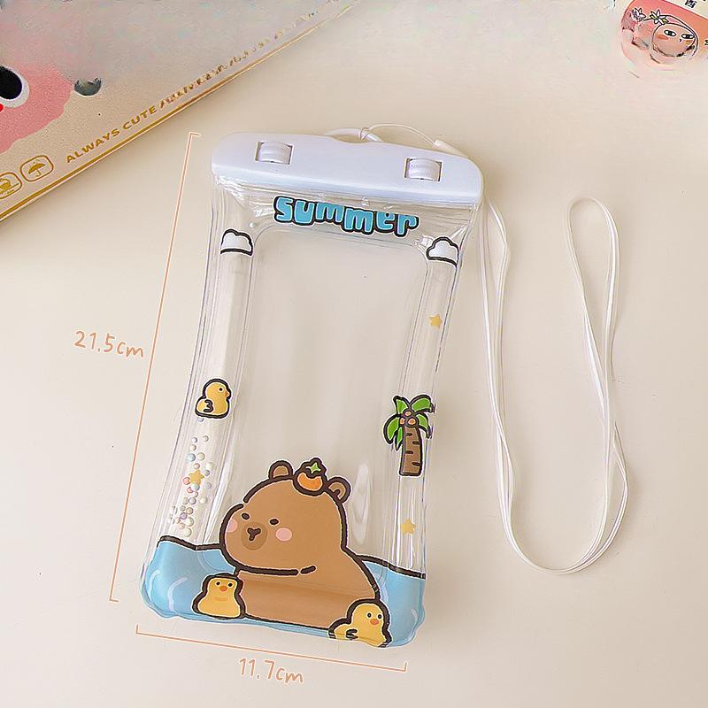 Mobile Phone Waterproof Bag Touch Screen Airbag Swim Drift Ziplock Bag Transparent Takeaway Rider Seal Bag