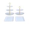 European Three-Tier Dessert Stand: Elegant Fruit Plate and Cake Display for Afternoon Tea