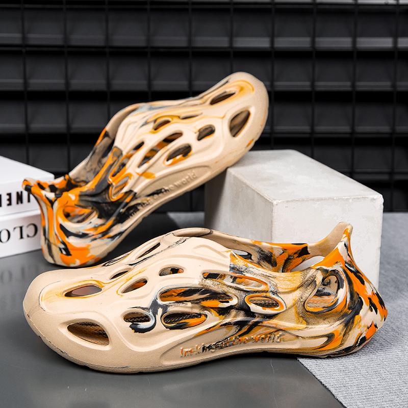 Fashion 2025 Summer Coconut Hole Shoes Bag Head Sandals Men's Beach Shoes Casual Foreign Trade Eva Garden Shoes Men's