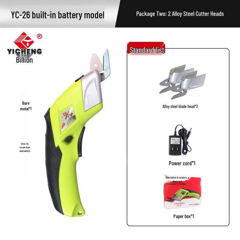 Yicheng 1500mAh dobíjecí elektrické nůžky pro stříhání látky, kůže, kartonu a pro zastřihovací práce