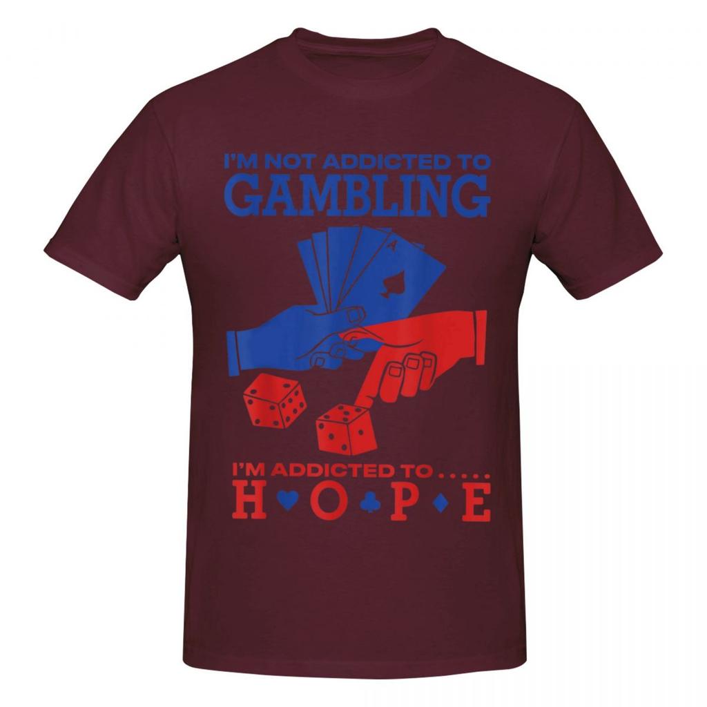 Non sono dipendente dal gioco d'azzardo Sono dipendente dalla speranza Fantastici Magliette Grafica Y2k Idea Magliette Per Unisex Wounisex Top