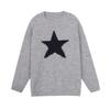 American Retro Style Simple Style Five-pointed Star Graffiti Crew Neck Long Sleeve Sweater Women's Commuter Age-reducing Sweater