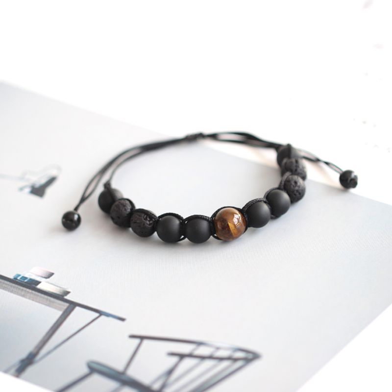 

Маленькие украшения для пары, ручной работы, тигровый глаз (Bracelet) Black