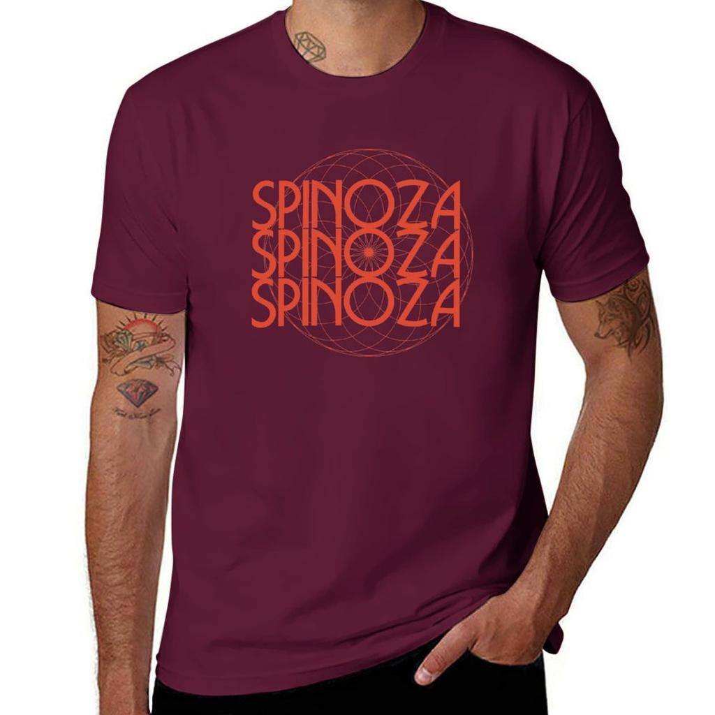 Spinoza T-Shirt Short Sleeve Tee Blacks Aesthetic Clothes Mens Shirts Graphic Tee