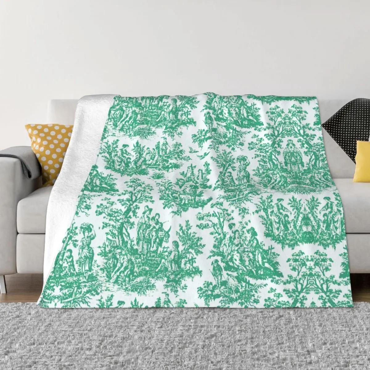 

Черно-белое одеяло Toile De Jouy, мягкое флисовое теплое фланелевое покрывало с французскими мотивами, цветочное покрывало для дивана, офиса, кровати, подарочное одеяло 80x120cm