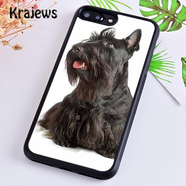 Krajews Black Scottish Terrier Dog Puppy Phone Case Cover For iPhone 17 Air 16 15 14 plus 11 12 13 pro max Fundas