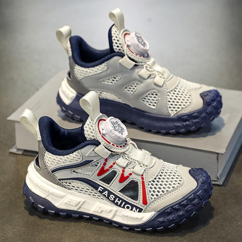 

2024 Boys Summer Sport Sandals, Closed-Toe Beach Shoes, Mesh & Hollow-Out Design Size 38