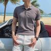 2024 Men's Slimming Solid Color Short-Sleeve Trendy Summer Polo