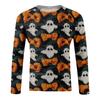 Pánský top s dlouhým rukávem s raglánovými rukávy a halloweenským potiskem