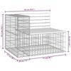VidaXL Banc de jardin design gabion 92x71x65,5 cm bois massif de pin 834380