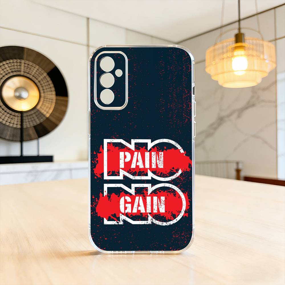 No Pain No Gain Gym Phone Case Transparent Silicone Soft For SamsungA10,12,20,21S,30,31,40,50,51,52,70,71 Samsung a31