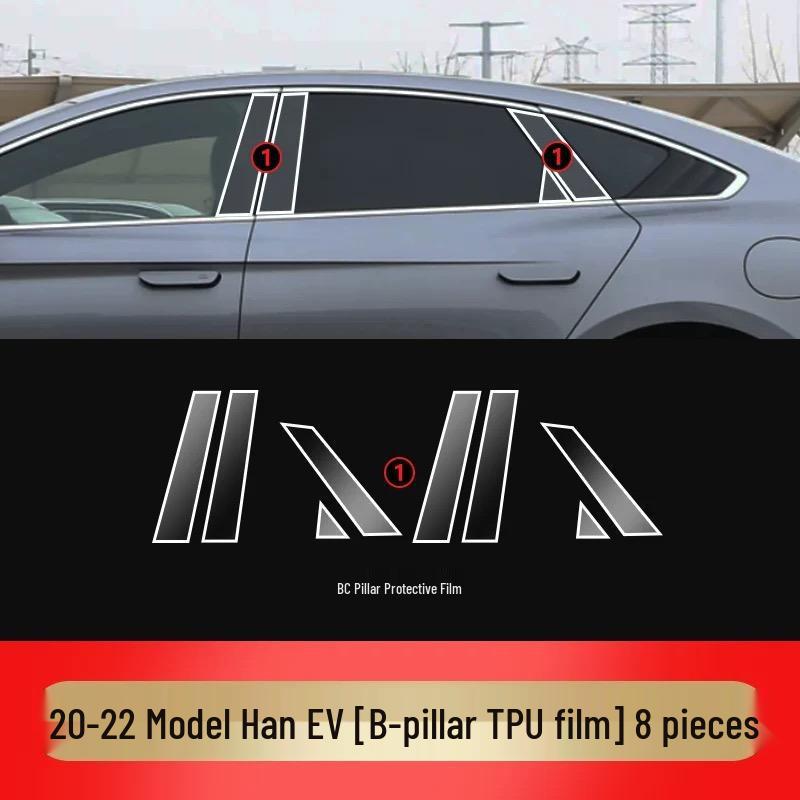 BYD Han Dmi/EV Interior Protective Film for Center Console, Dashboard, Navigation Screen, and Gear Shift.