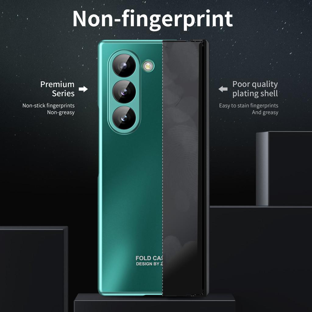 360 Full-Bod Plating Hinge Case for Samsung Galaxy Z Fold 6 Fold 5 Fold 4 Fold 3 Fold 2 Shockproof Armor Matte Protector Cover