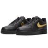 Nike Air Force 1 Black Metallic Gold Removable Swoosh Pack  Sneakers  CT2252-001