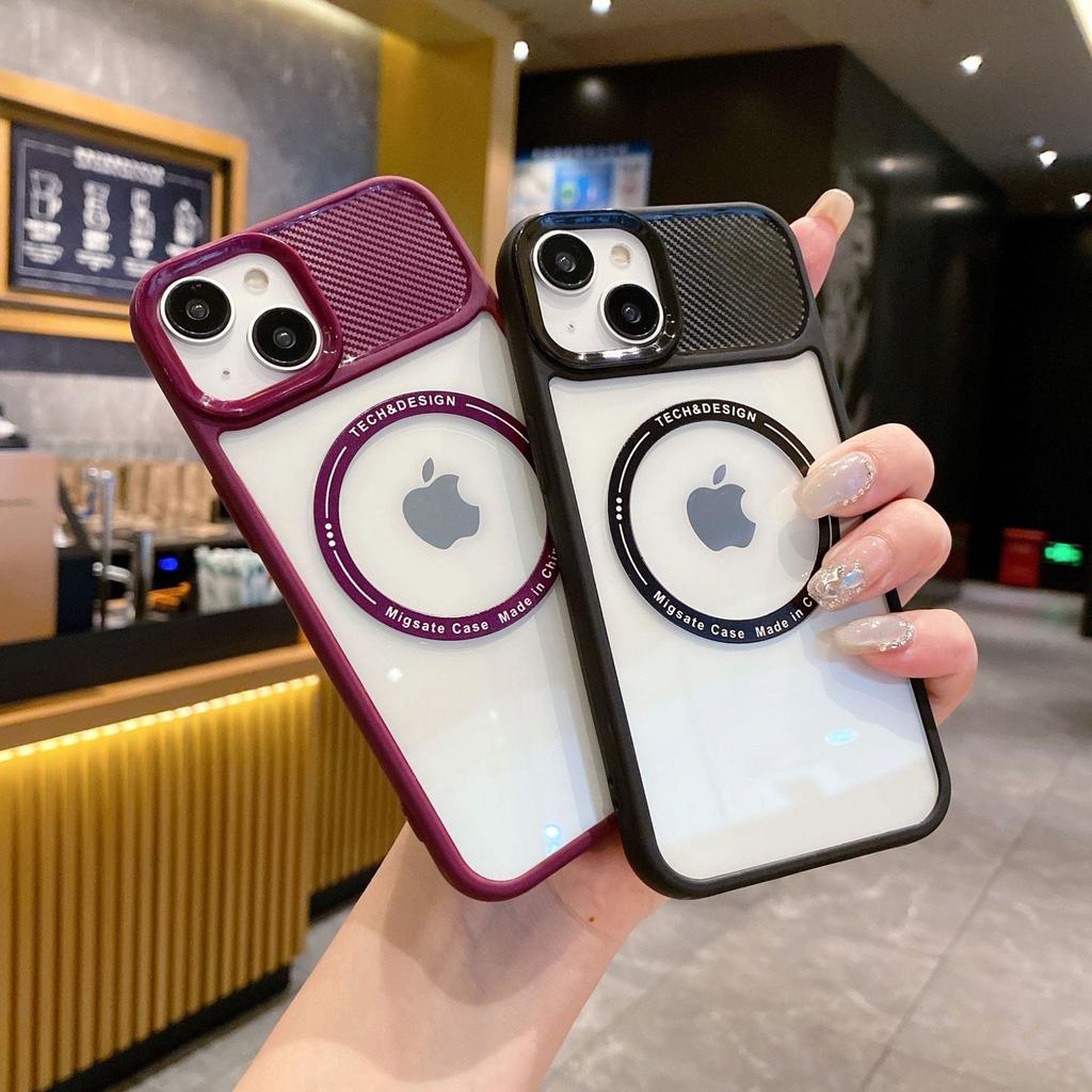 Suitable for IP16promax Carbon Fiber Magnetic Apple 15 Color Frame 13/14 Full Package 12P Phone Case