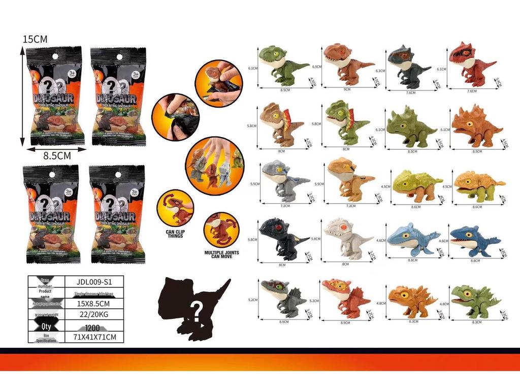 Popular Children's Moveable Joint Dinosaur Toy - Bite Finger Tyrannosaurus Rex