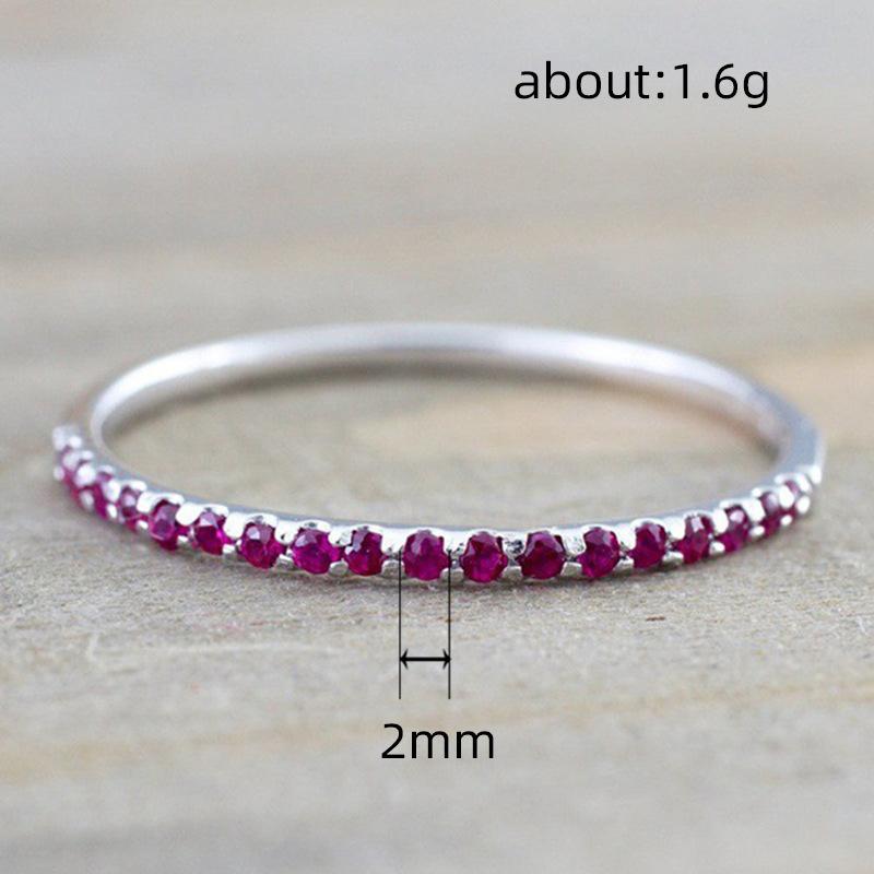Accessory Ring, Simple Thin Ring, Slightly Set Fashion Versatile Ring