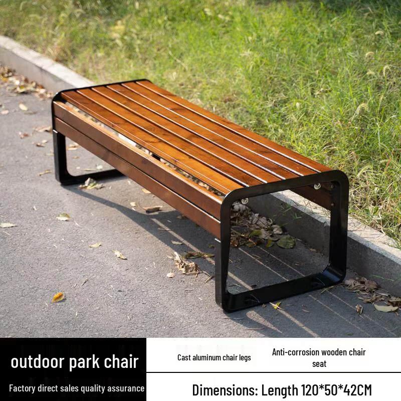Jundingying 120cm Solid Anti-corrosion Wood Backless Bench