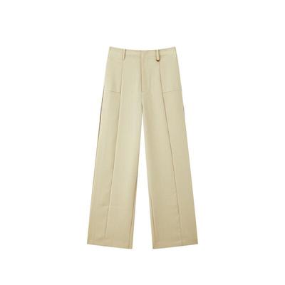 PEACEBIRD Women's High-Waist Wide-Leg Casual Pants