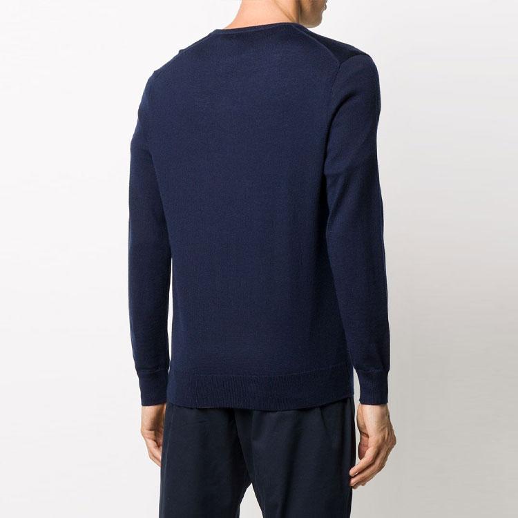 Polo Ralph Lauren Solid Logo Embroidered Pullover Wool Sweater Men sweater Blue 710714347-004