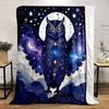 Animals in the Dreamy Night Sky Printed Blanket Children Adult Soft and Warm Bedding for Sofa Outdoor Travel Cover Blanket