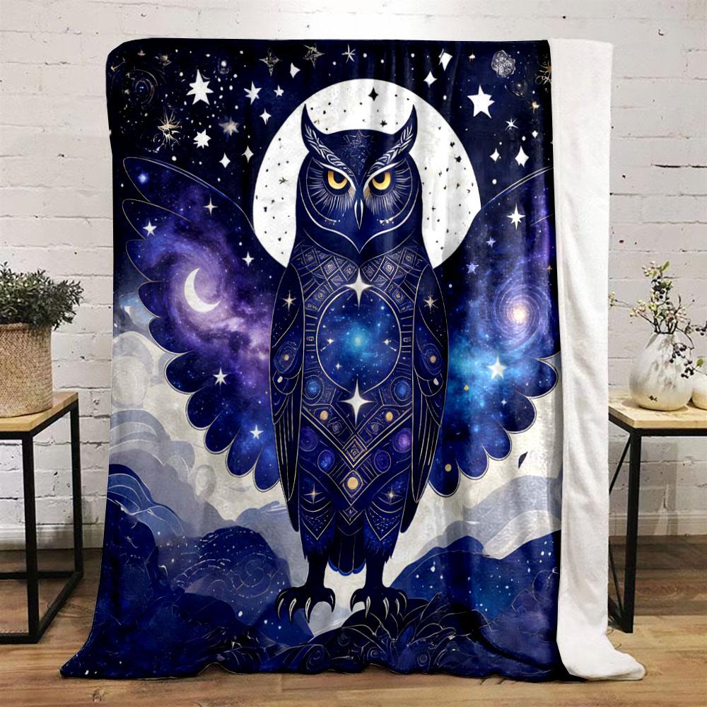 Animals in the Dreamy Night Sky Printed Blanket Children Adult Soft and Warm Bedding for Sofa Outdoor Travel Cover Blanket