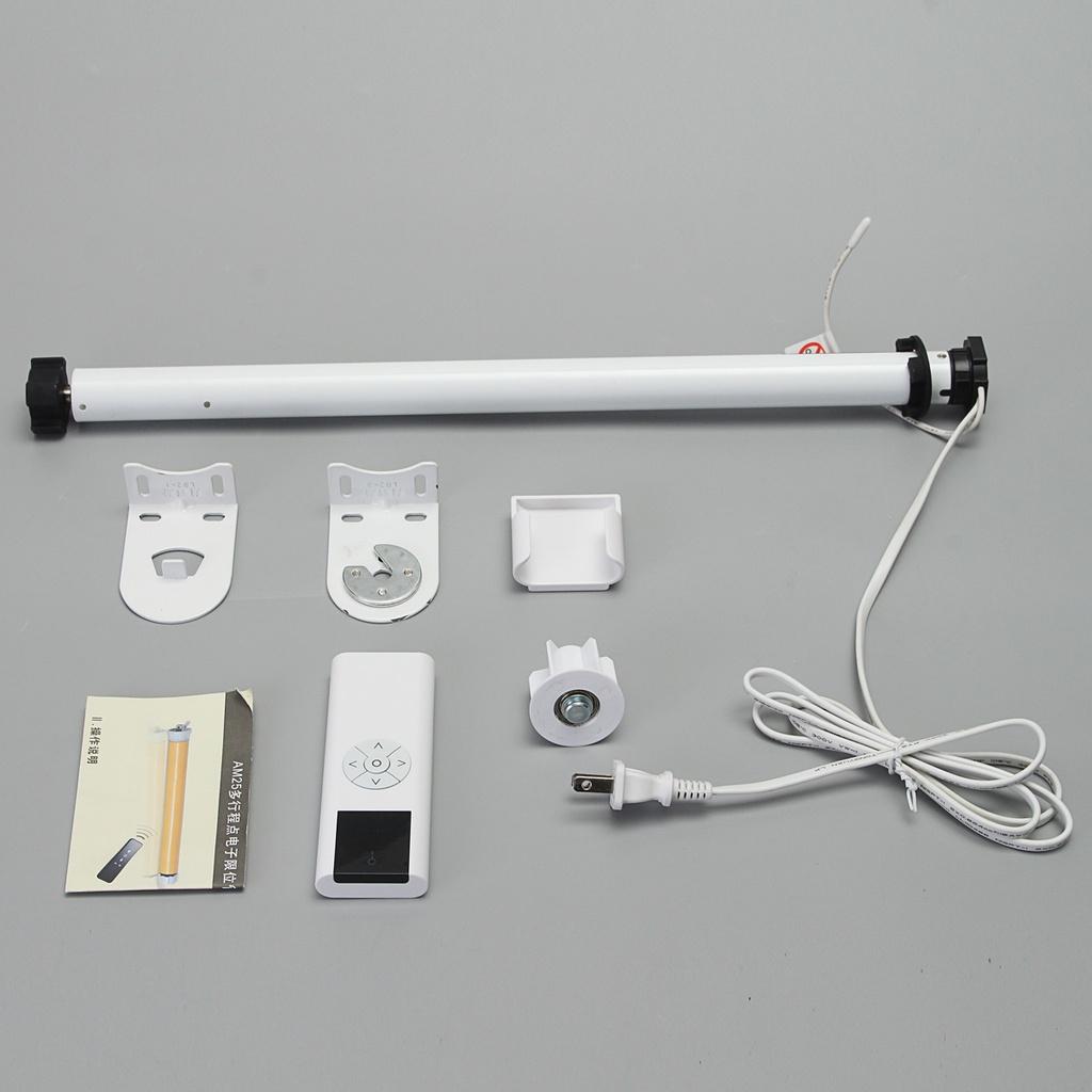 25mm Remote Control Electric Roller Blind Shade Tubular Motor Remote Transmitter Shade Tubular with Bracket DC 24V