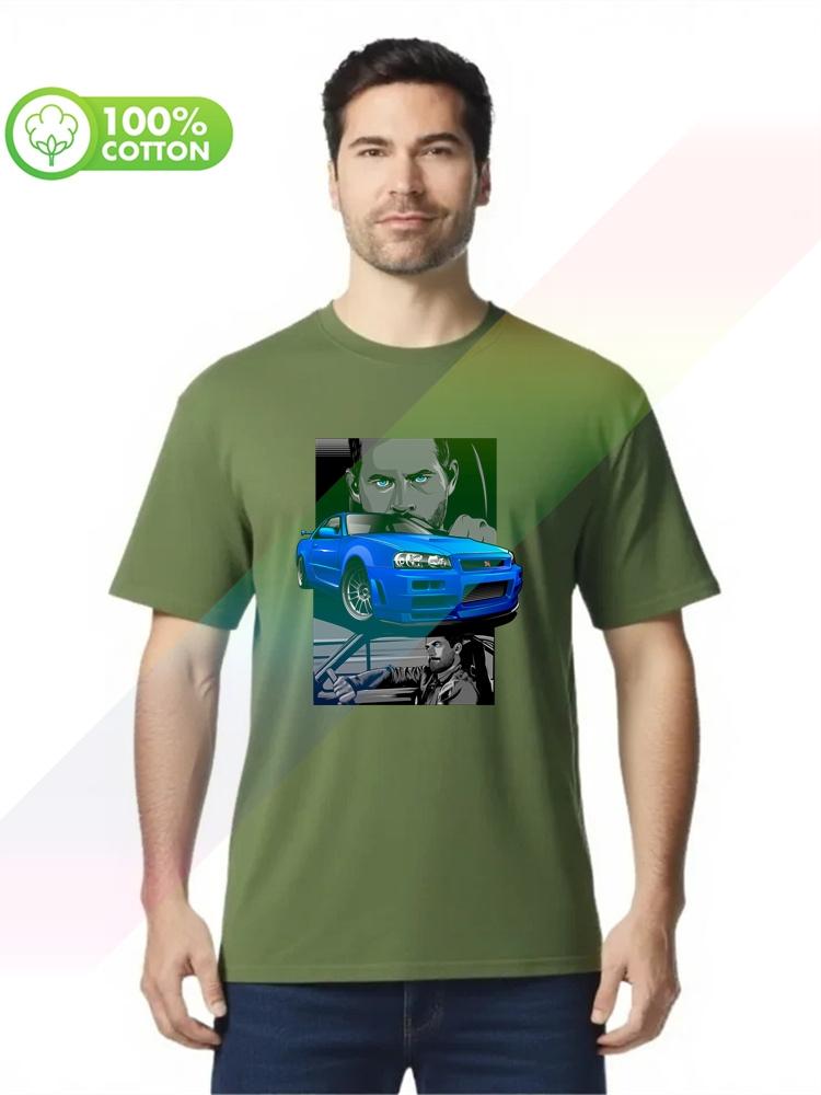 100 Cotton Round Neck Heavy Weight Unisexs Tshirt Paul Walker X Gtrr34 Baseball Shirt Personalized Boy Printed S3xl Tops Tees