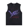 European And American High Street Retro Washed Old Rock Sweat Vest Couple Casual Direct Injection Printing Sleeveless T-Shirt Men