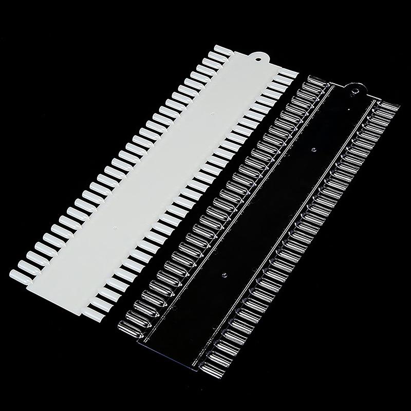 60Pcs/set False Nail Tips Nail Polish Palette Stand Show Tools Flat-Bottom Manicure Solid Plastics Nail Art Display Tools