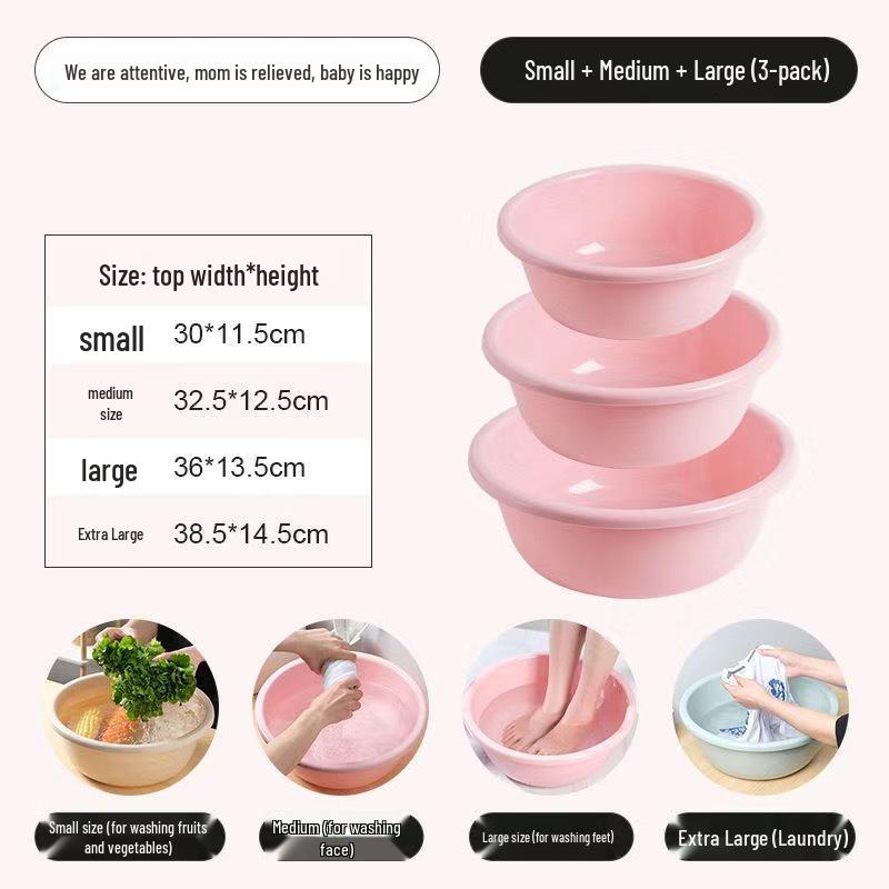 Утолщенная матовая пластиковая раковина для дома, прачечной и использования с детьми