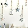 Nautical Wall Decor Wooden Starfish Hanging Decoration, Coastal Ornament, Ocean Boho Style Art Theme for Home Beach Lake House Sea Ornaments