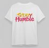 Women's Fashion Plus Size Classic T-Shirt Dripping Ink STAY Humble Graffiti Tee