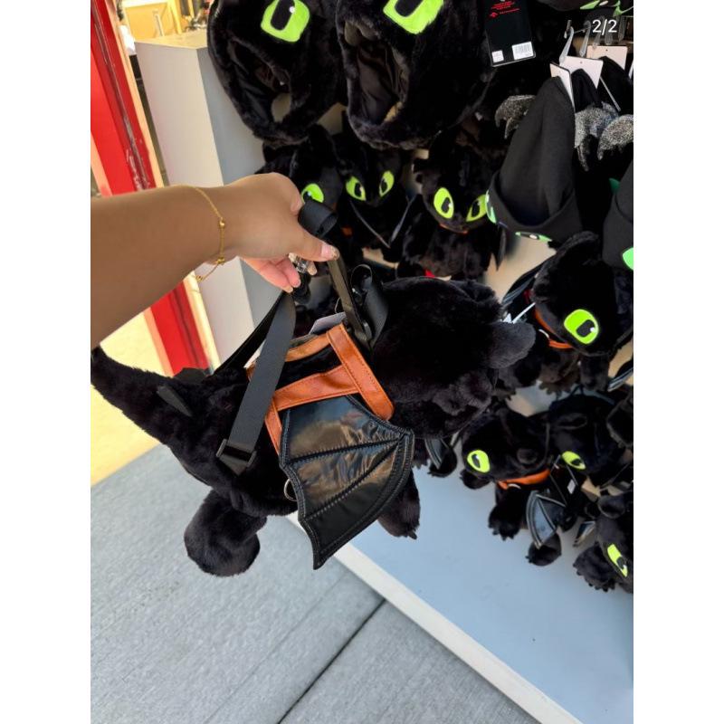 Cute and Funny Toothless Plush Backpack - Japanese Anime Style for Commuting