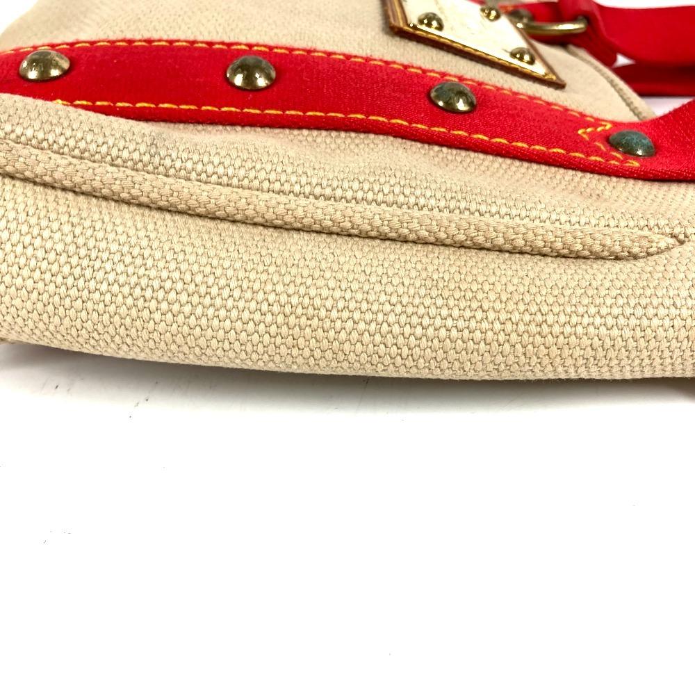 Louis Vuitton M40038  Antigua Cabas PM Bag Tote Bag Hand Bag Canvas Beige/Red