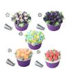 LMETJMA Russian Icing Piping Tips Set Stainless Steel Russian Nozzle Piping Tips With Silicone Pastry Bag JT33