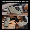 For iPhone 17 Case Compatible with MagSafe Kickstand Leather Phone Back Cover